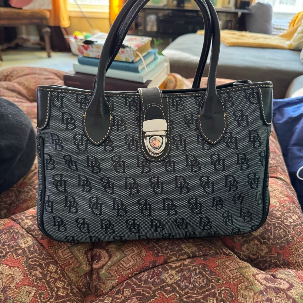 Dooney & Bourke Black and Blue Satchel